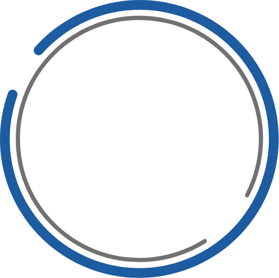 Cirkel dubbel blauw grijs